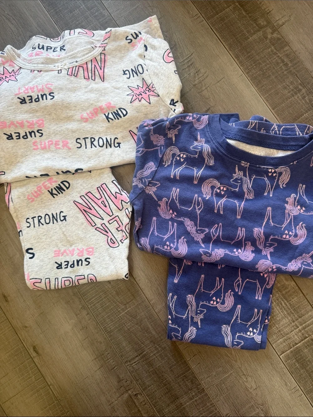 Carter's Cream and Navy Printed Sleep Tee